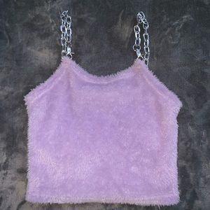 fuzzy very comfortable with fake metal straps